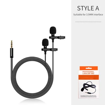 

KATELEIYU mobile phone tie clip Bluetooth microphone omnidirectional metal microphone 3.5mm headphone jack Lavalier computer not