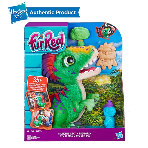 Hasbro furReal Munchin' Рекс голодный динозавр Забавный Детский динозавр, полный сюрпризов furReal Домашние животные игрушки и подарки для детей - Цвет: E0387-dino