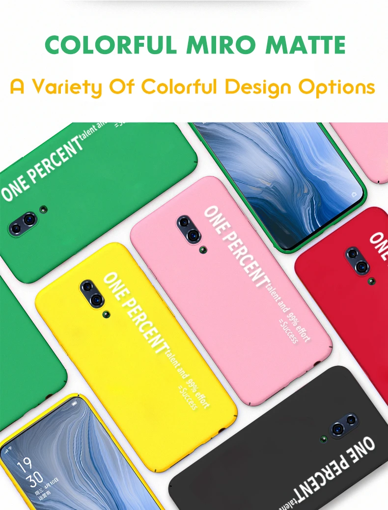 ADKO ультра тонкий цветной чехол для телефона для Oppo Reno Жесткий ПК назад простой стиль Мягкий сенсорный чехол для Oppo Reno Z 10x зум версия