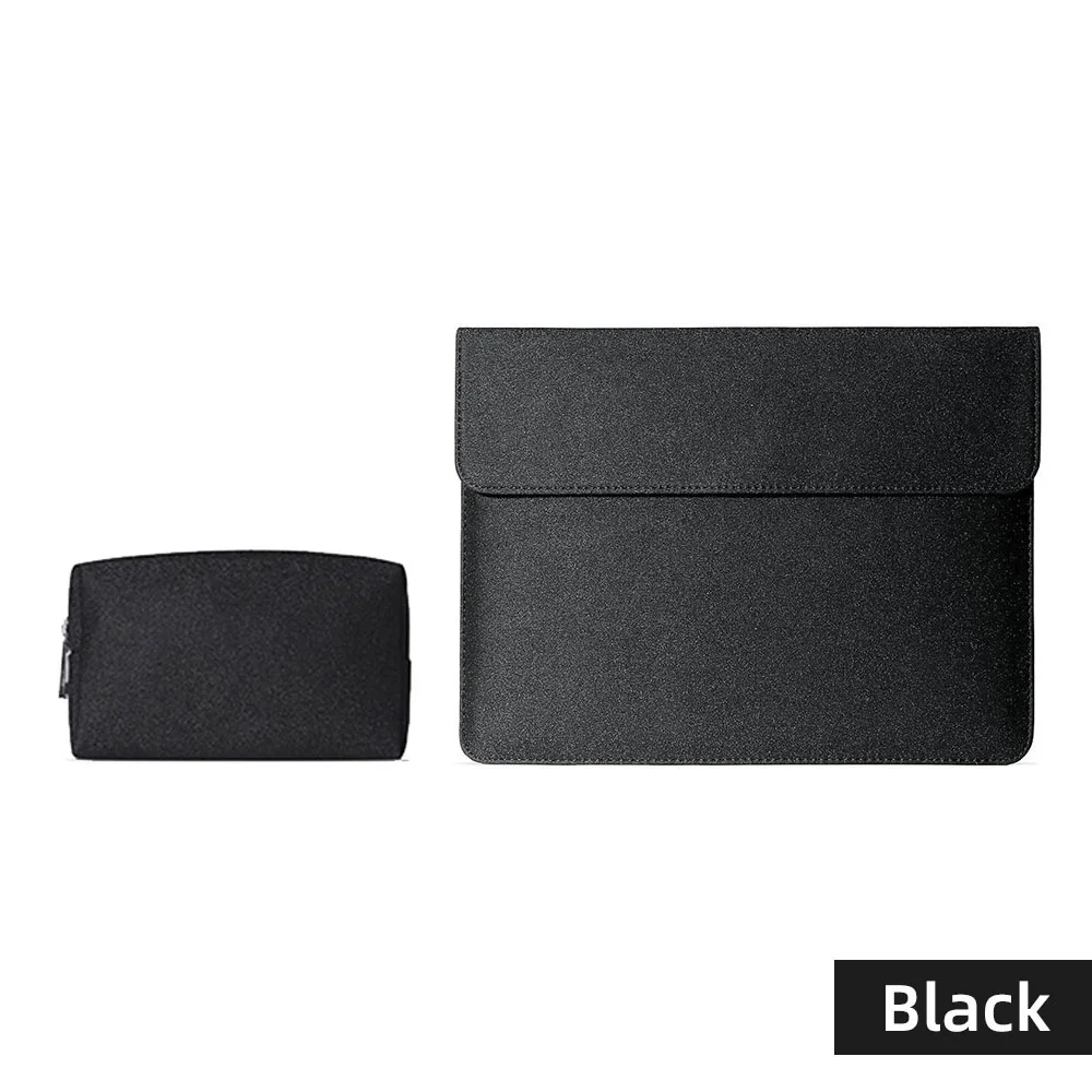 Black Bag Тонкая сумка для лэптопа для Macbook 12 Pro 15 Air 13 ноутбук рукав Планшет 11 13,3 15,4 кожа для ASUS чехол водостойкий нескользящий - Цвет: Black Bag