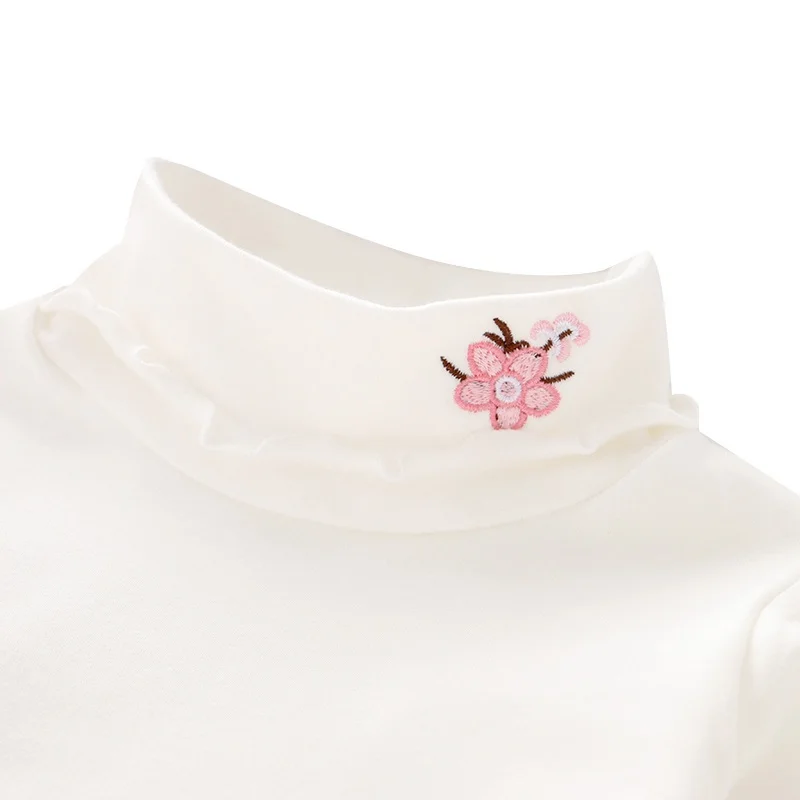 Новые осенние милые футболки с длинными рукавами для маленьких девочек детские топы с цветочным принтом, футболки, повседневная блузка