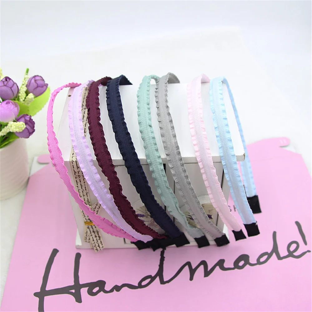 

10mm Width Wrinkled Cloth Wrapping Metal Hairband Women Girls Multicolor Headband Creative Hair Accessories