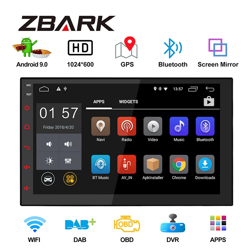 Top 2GB RAM  Android 9.0 Double 2 Din 7 inch  GPS  Car Stereo Player Radio For Nissan Qashqai Tiida X-Trail Paladin YHTYNS701A2 1