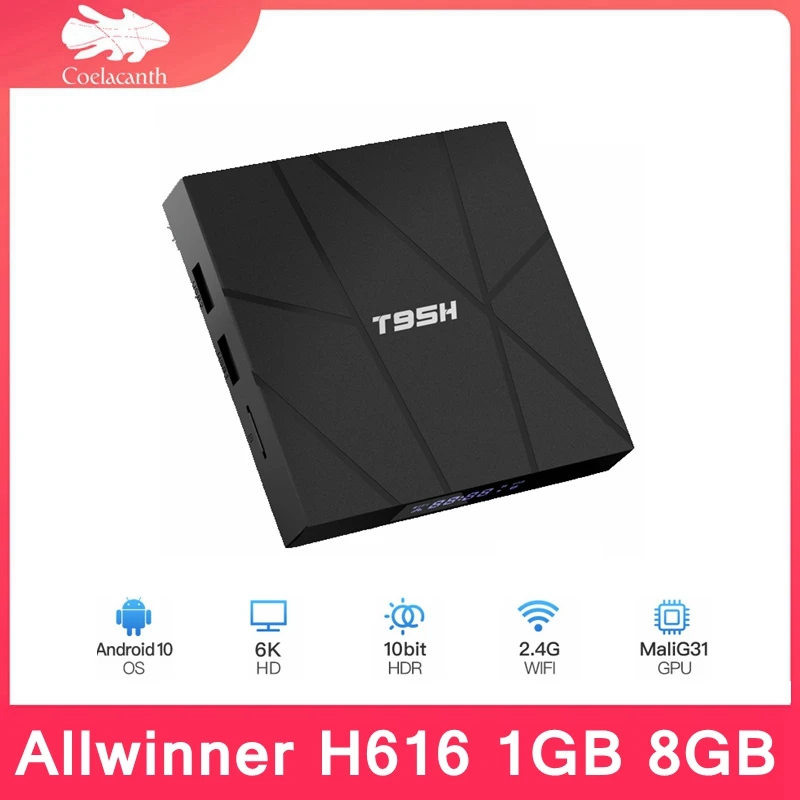 

2020 Newest T95H Smart Tv Box Android 10.0 HDMI 2.0 Allwinner H616 4GB RAM 32GB 64GB ROM 2.4G Wifi 6K HD Set Top Box
