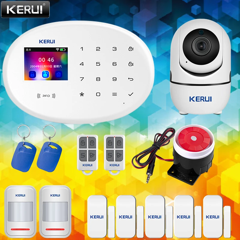 Домашняя охранная сигнализация KERUI W20 оборудование TFT цветной дисплей 2 4 ГГц Wi-Fi