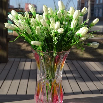 

5 pcs Garden Tulip Artificial Flowers Tulipan Real Touch Flowers Festival Supplies Home Decor Fake Flowers Bouquet Wedding Decor