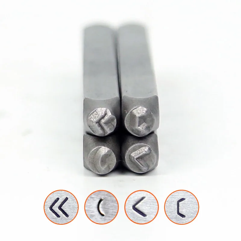 4PCS 3 мм заголовок/кронштейны/Один заголовок/вертикальные кронштейны знак символа Сталь Штамп Буквы, металлические ювелирные изделия сталь слово удар штамп печать - Цвет: 4PCS