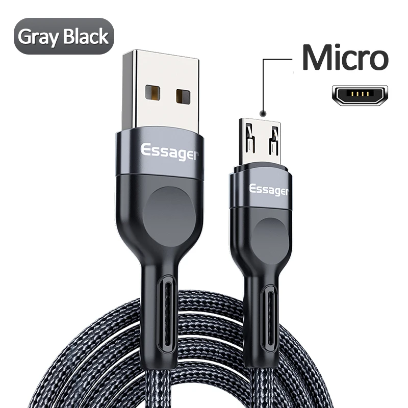 Essager Micro USB Cable 3A Fast Charging Charger Microusb Wire Cord For Samsung Xiaomi Redmi Android Mobile Phone Data Cable 3M iphone hdmi to tv Cables