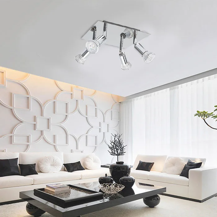 

4 Head with Light Source LED Ceiling Spotlights Home Ceiling Lamp Living Room Bedroom Decorative Lighting Wall Lamp