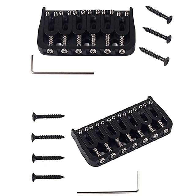 2 Set Saddle Bridge for Electric Guitar Bass/Strings Through Body Guitar Accessories 6 String & 7 String