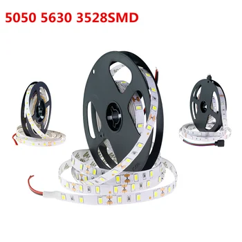 

DC12V 5M Led Strip Light 5630 5050 3528SMD 300Leds RGB Strip Flexure Lamp White Warm White RGB Red Green Blue For Home Decor