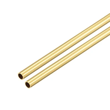 

uxcell Brass Round Tube 300mm Length 5mm OD 0.5mm Wall Thickness Seamless Straight Pipe Tubing 2 Pcs
