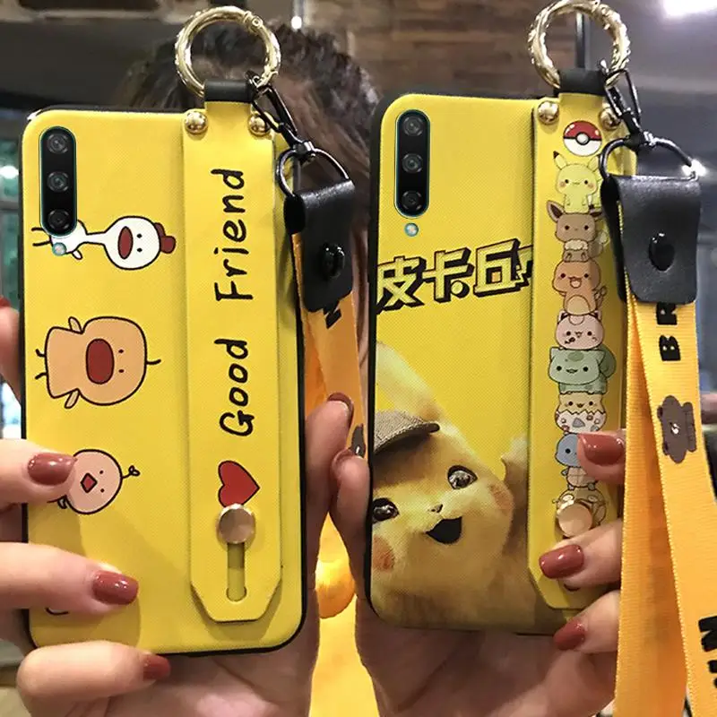 Shockproof Phone Case For Huawei Honor Play3 Holder Delicate Lanyard Series Cartoon TPU Cover Painted Cute | Мобильные телефоны и