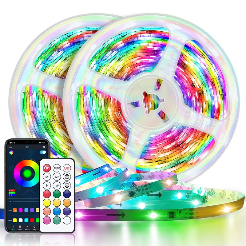 Светодиодная лента RGBCCT RGBWW 5050 RGB Bluetooth без водонепроницаемой гибкой лампы 12 В