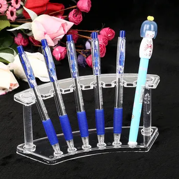 

6 Holes Detachable Plastic Vertical Pencils Makeup Brushes Gel Pens Display Holder Stand Rack Organizer for School Home Office