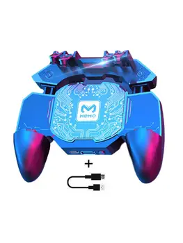 

Without Delay ABS Silicone Stainless Steel Mobile Phone Gamepad Six Finger All-in-One Cool-down Joystick Game Gamepad