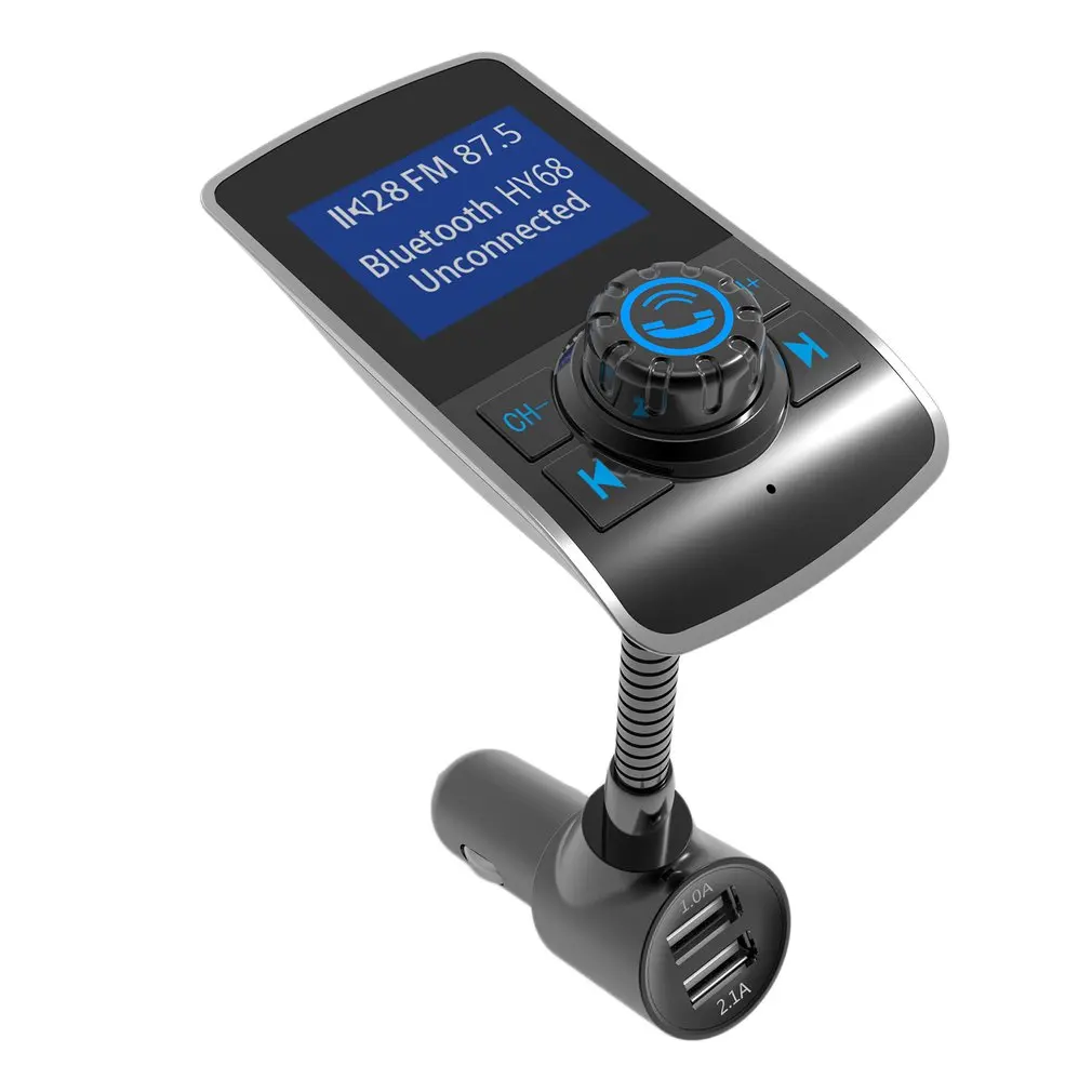 Car mp3 color large screen 1.44 inch U disk music player Bluetooth receiver fm transmitter fast charge car charger | Электроника