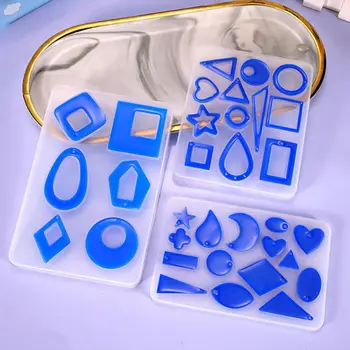 

116Pcs Acrylic Earrings All Shapes Pendant Resin Mold Kits Jewelry Making Tools