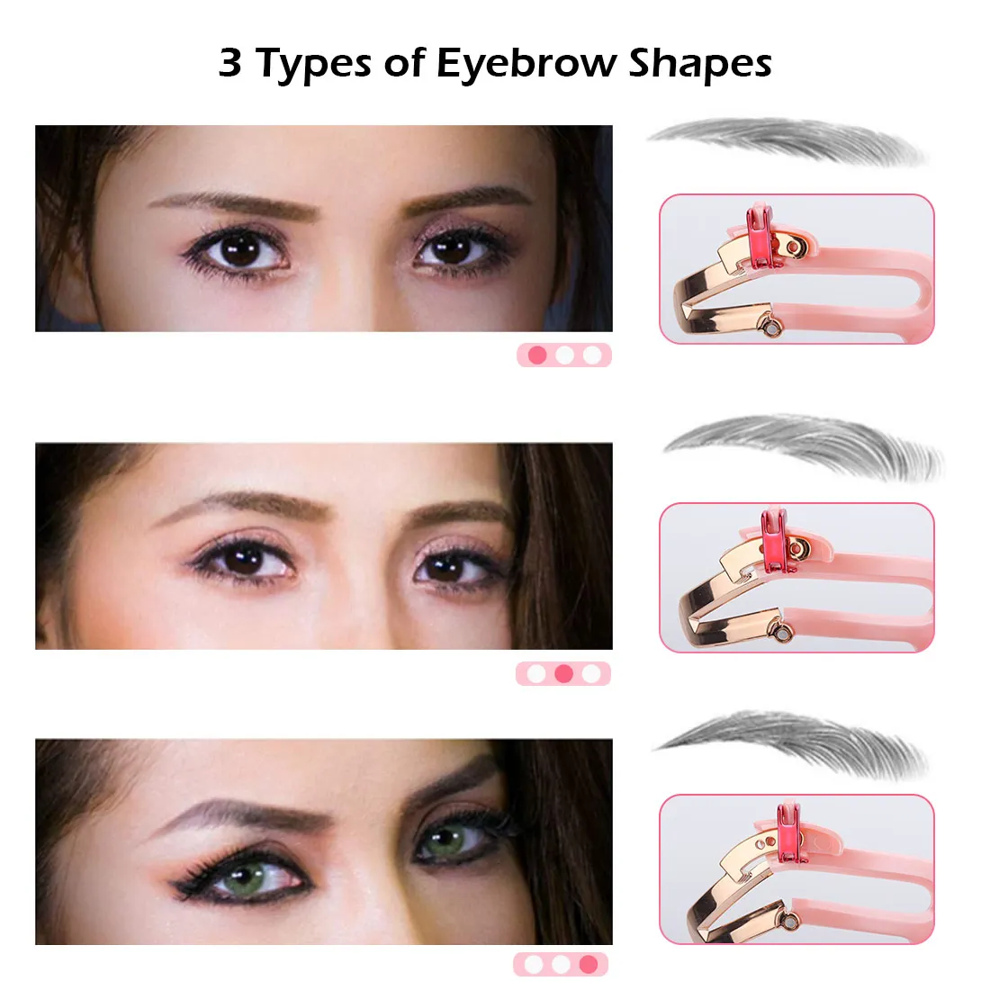 NEW Reusable Adjustable Eyebrow Stencil Makeup Shaper Eye Brow Makeup Model Template Eyebrows Card Styling Tools 2