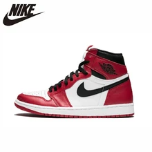 Nike Air Jordan 1 оригинальные мужские баскетбольные кроссовки удобные уличные спортивные кроссовки#555088-101 554724-610