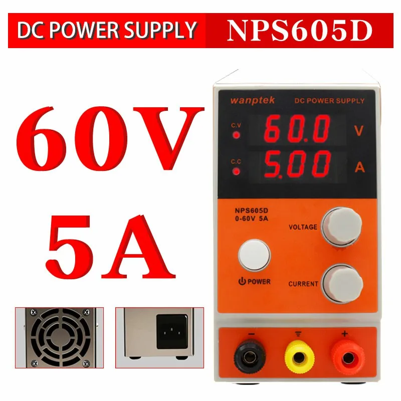 60V 5A NPS 6 видов лаборатории переключение Питание 60V 5A Регулируемый DC лабораторный стенд для Мощность поставки цифровой регулятор силы тока - Цвет: 60V 5A NPS