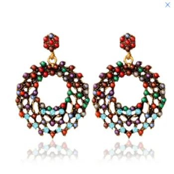 

CL-1 New 2020 Europe and America exaggerated fashion colorful Earrings women