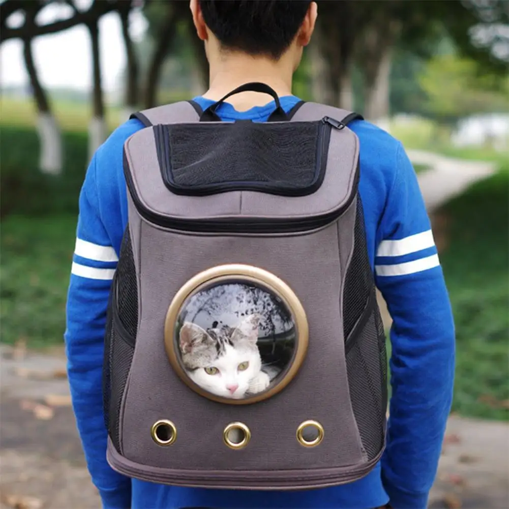 Outdoor font b Pet b font Travel Carrier Space Capsule Canvas Portable Backpack for Cat Dog