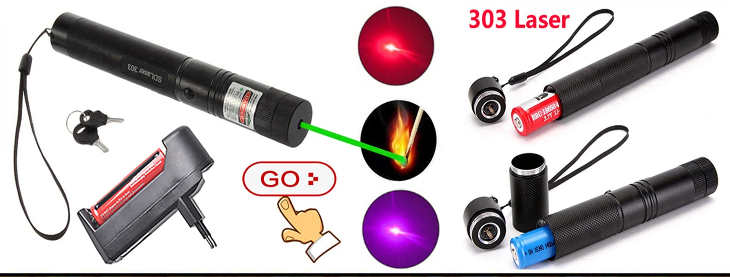 Portable High-power Laser Equipment Usb Rechargeable Laser Purple Red Ultra  Far 10000m 5mw Adjustable Laser Focus 303 Laser