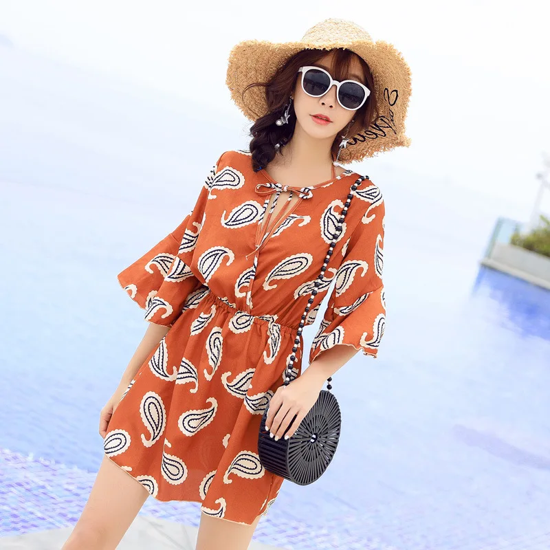 

Bikini Bathing Suit Women's Graceful Chest Push up-Split Type Three-piece Set Belly Covering Slimming South Korea Retro Tour Bat