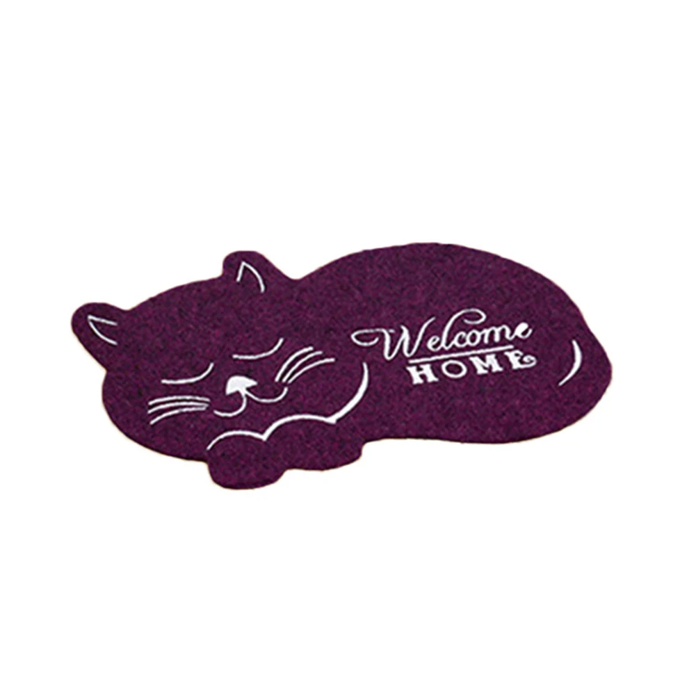 Carpet For Entrance Kitchen Cute Bathroom Irregular Animal Printed Floor Rug Anti Slip Cat Shaped Doormat Indoor Bedroom 38x58cm