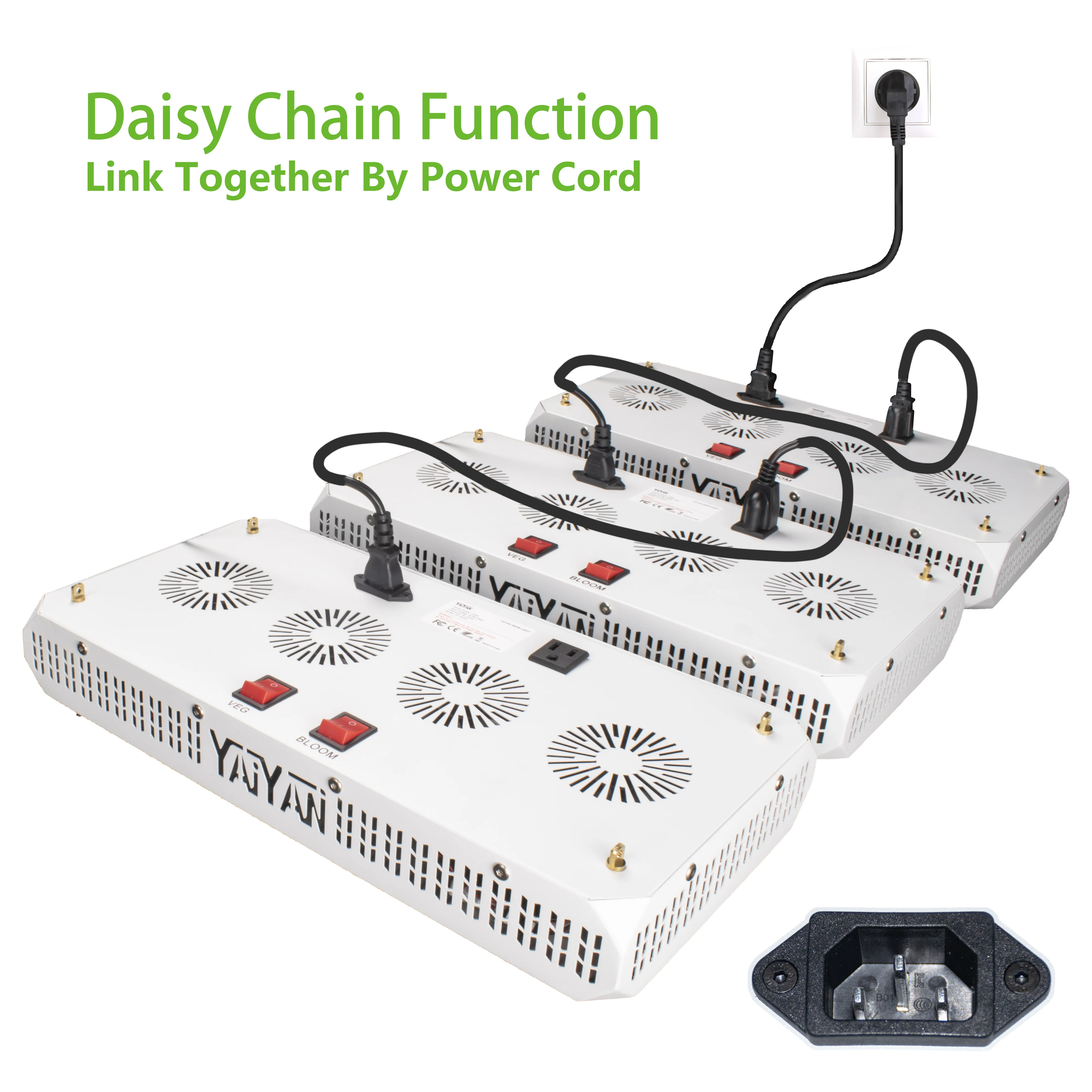 Luz de разность от вычитания светодиодный YAIYAN 650 W/960 W/1300/1600/2000 W светодиодный завода светать светильник, полный спектр двойной переключатель завод светильник