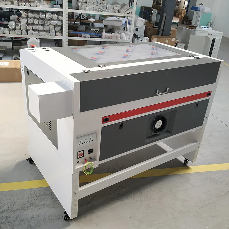 Laser engraver 9060 100w ruida system XY axis  square linear  laser engraving 6090  go through long materials co2 laser cutting
