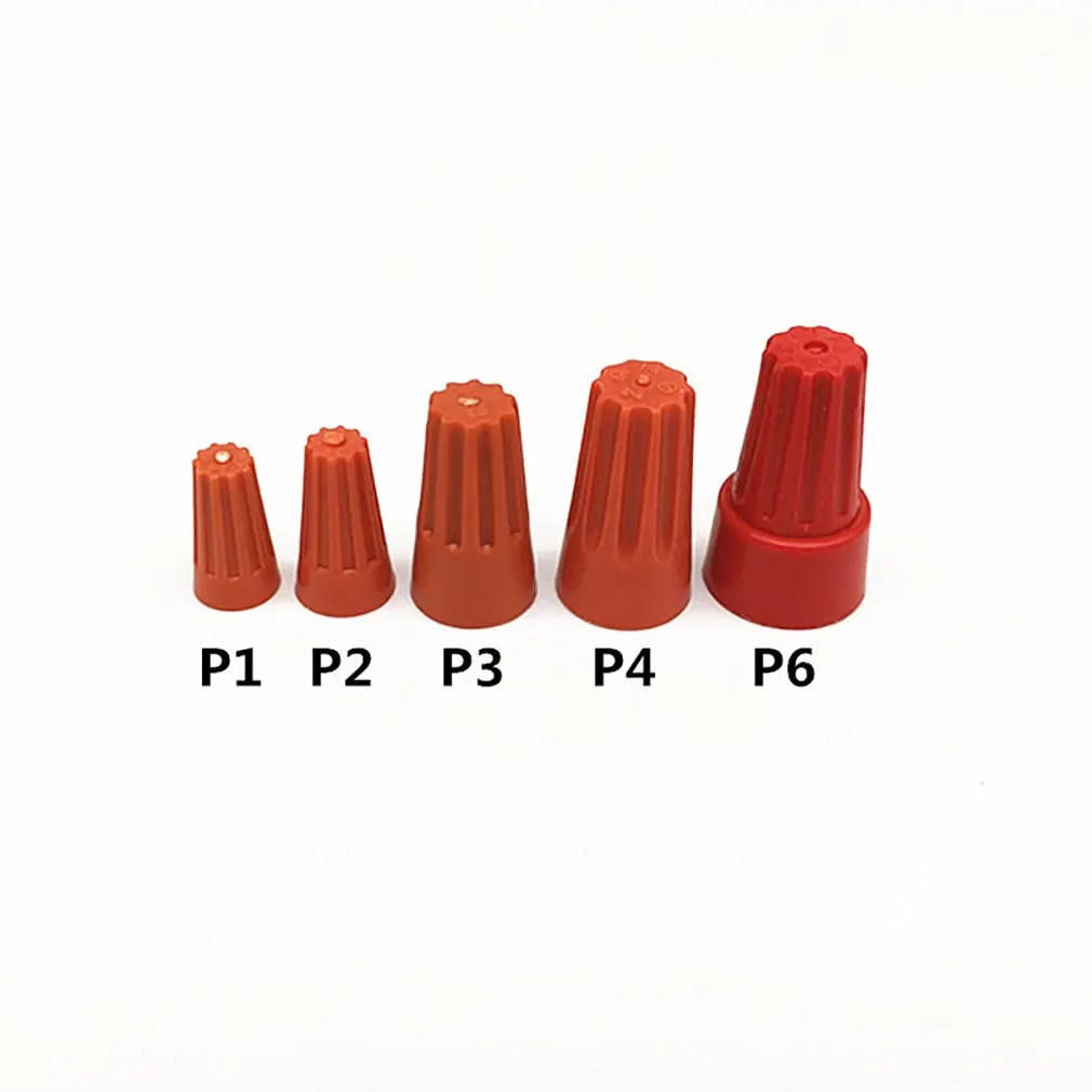 

1000/500PCS Durable Use Wiring Crimping Cap P1-P6 Screw Connector Rotating Terminal Spring Type Closed Terminal Wire