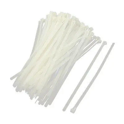 

10" Reusable Adjustable Loop White Nylon Wire Cable Zip Tie Strap 100 Pcs