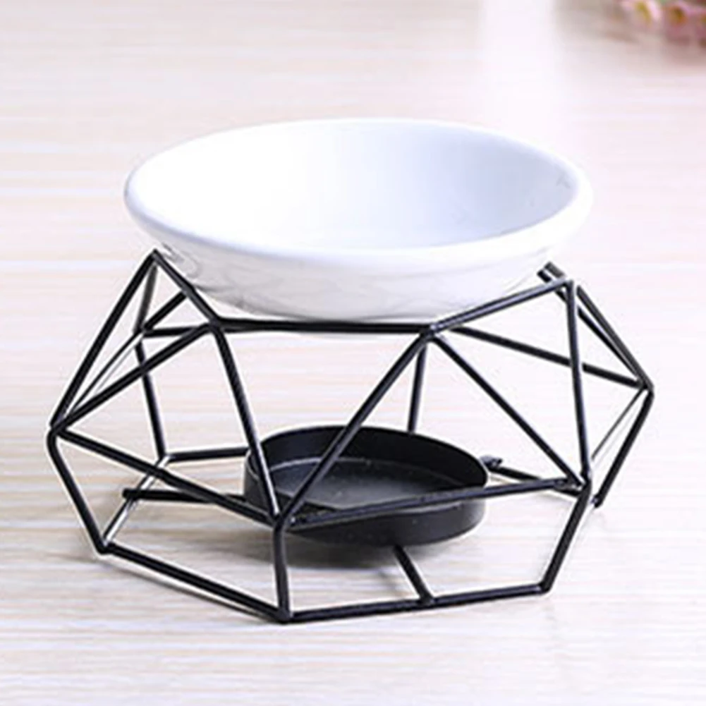 Black Oil Burner Iron Aroma Diffuser Aromatherapy Gifts Candle Home Decor Crafts Indoor Yoga Spa