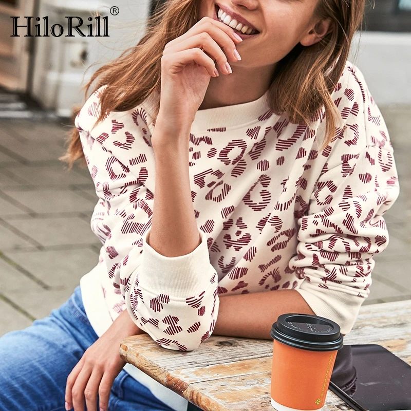 

Autumn Women Sweatshirt Casual Long Sleeve Print Pullover Hoodie 2019 Loose O Neck Hoodies Fashion Leisure Tops Sudaderas Mujer