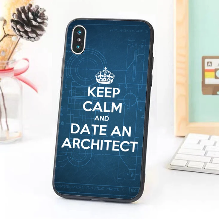 Bernandez 5 5S SE 6 6S TPU phone case cover for iPhone 7 8 plus X Xs Max XR Keep Calm and Date an Architect |