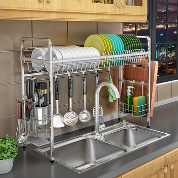 

304 stainless steel sink drainage rack put bowl rack, chopsticks, bowl rack, drainage rack