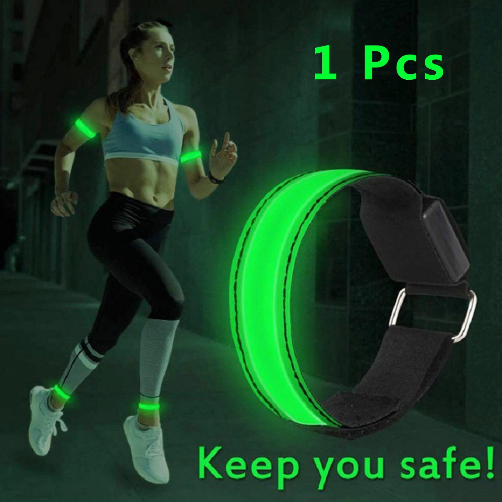 Usb Charging Led Luminous Night Running Armband Bracelet Night