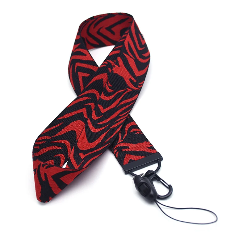 Leopard Lanyards красный крутой стиль телефон шейный ремень для ключевой ремень USB держатель Бейджа DIY висячая веревка индивидуальные ремешки D133