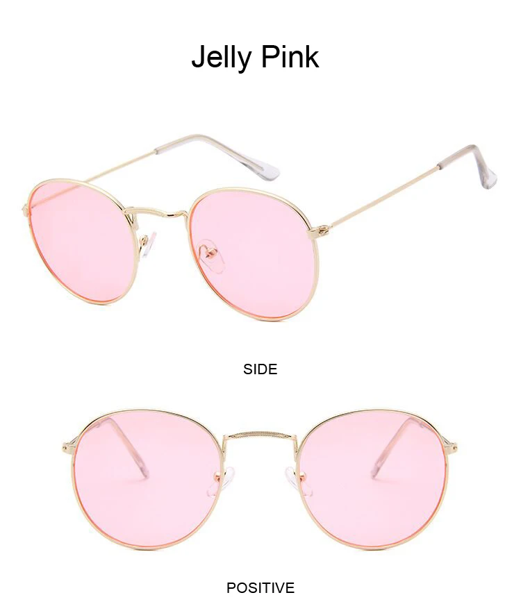 best sunglasses for big nose Retro Round Sunglasses Women Brand Designer Vintage Lady Sun Glasses Black Mirror Classic Fashion Lunette Soleil Femme rose gold sunglasses