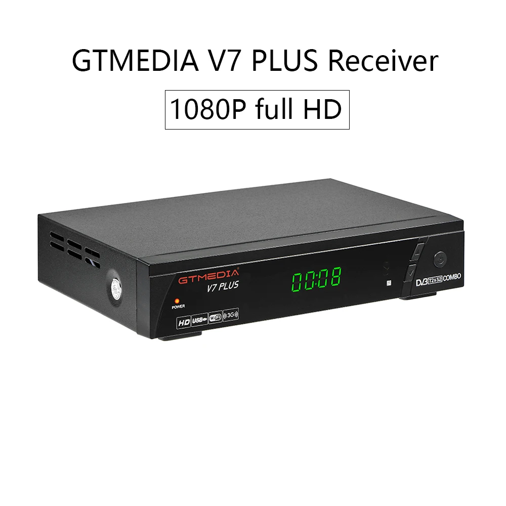 GTMEDIA V7 PLUS Receptor 1080P Full HD DVB-S2 DVB-T2 обновление спутникового ТВ-приемник Поддержка Cccam H.265 Newam Youtube DRE