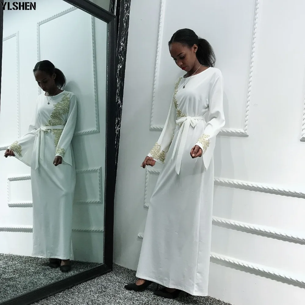 2020 Eid Mubarak Abaya Dubai Muslim Dress Women Embroidery Ramadan Robe Kaftan Islamic Clothing African Dresses Abayas for Women 28