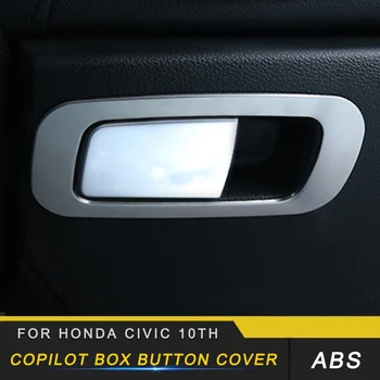 

Auto Car-styling Copilot Box Button Cover Trim Sticker Interior Accessories Sticker for Honda Civic 10th 2016-2020