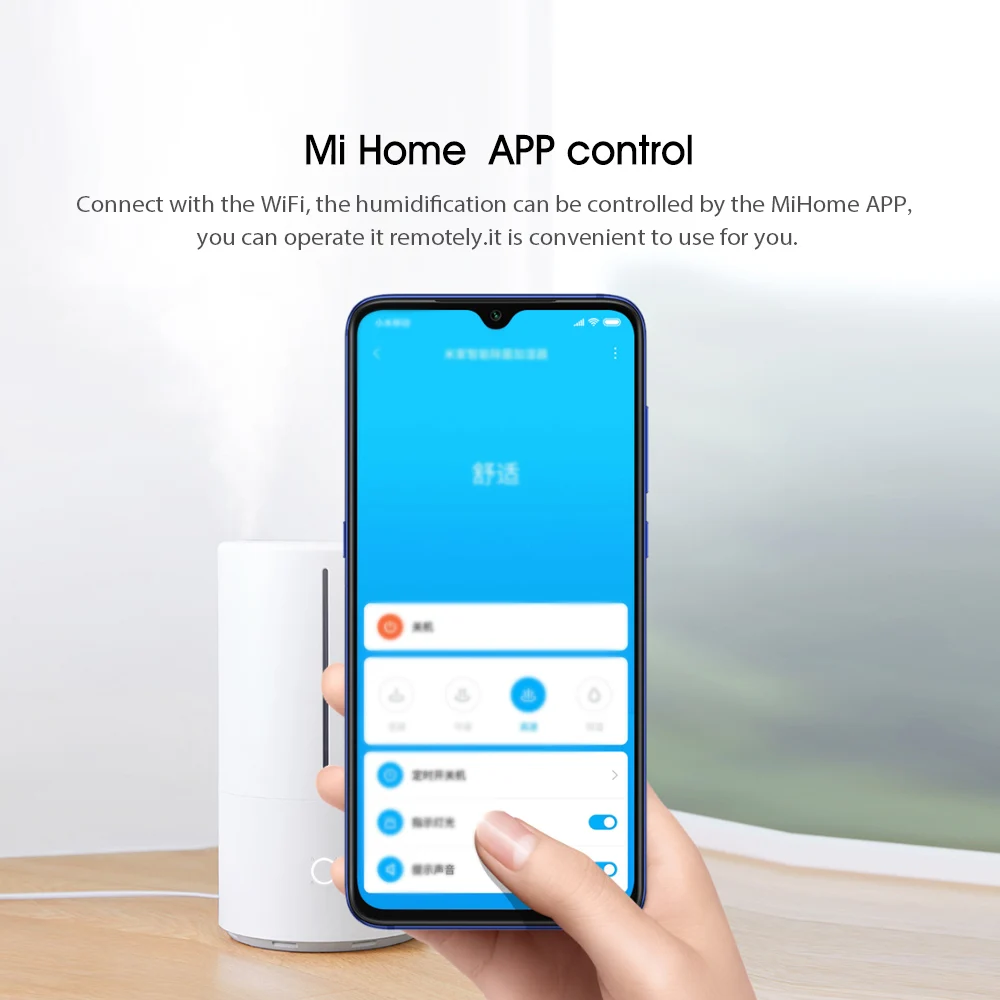 Xiaomi mi домашний умный стерилизационный увлажнитель, резервуар для UV-C, система мгновенной стерилизации, запатентованная технология мягкого тона Hu mi difiy
