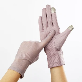 

Summer Sun Protection Gloves Women Breathable Stretch Thin Gloves Lady Driving Cycling Guantes Touch Screen Gloves Mujer Mittens