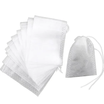 

600 Pack Tea Filter Bags,Disposable Tea Bag with Drawstring,for Loose Tea or Herbal Tea Coffee(White,2.75X3.54 In)