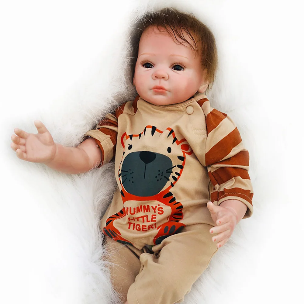 Bebe Кукла Новорожденный 48 см мягкий силикон-Виниловый Reborn baby doll toys Boneca для детей подарок на день рождения