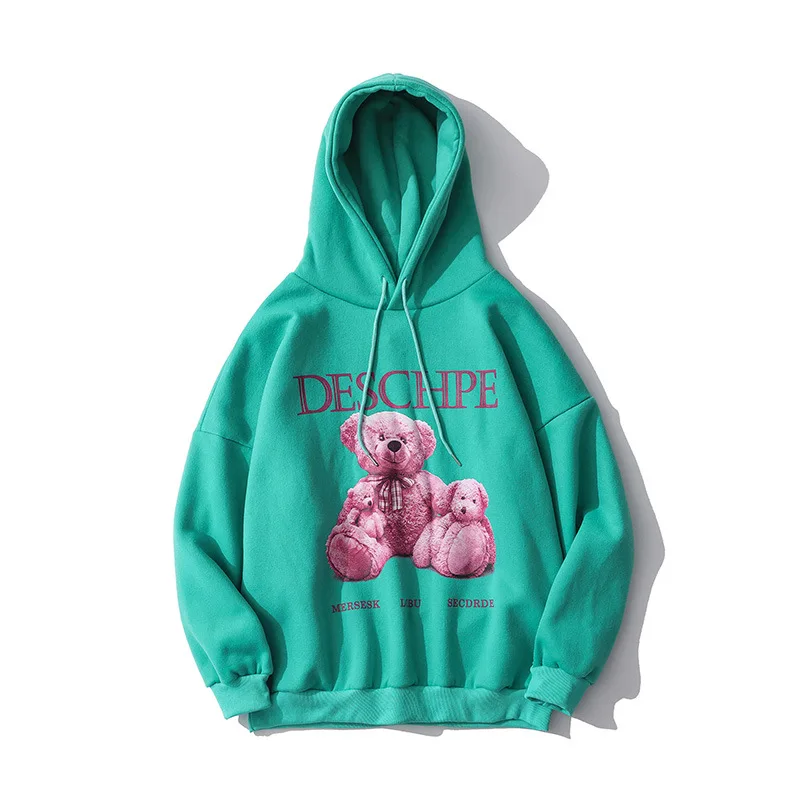 Cactus Green Bear Hoodie