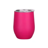 Wine Glasses 12oz Beer Thermos Cold Tumbler Egg Cup Beer Mug Double Wall Vacuum Insulated Water Cup Bar Drinkware With Seal Lid 6